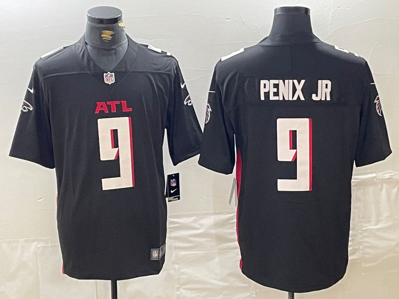 Men's Atlanta Falcons Michael Penix Jr. #9 Black 2024 NFL Draft First Round Pick Jersey